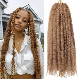 Marley Twist Braiding Hair 18 Inch 8 Packs – Long-Lasting Marley Hair, Fluffy&Tangle-Free Cuban Twist Hair for Braiding, Natural Look Synthetic Spring Afro Kinky Twist Hair Extensions (27)