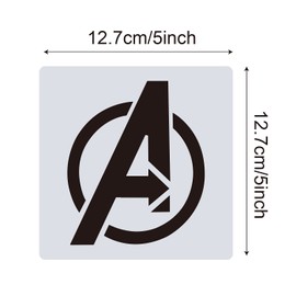 25 Pcs Superhero Stencils for Painting on Wood Canvas - Kids Drawing Painting Stencil Art Supplies Superhero Avatars and Logo Stencils for Home Decor & DIY Project