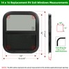 NOVINO RV Window for Trailer Camper,Vertical Sliding Replacement RV Window