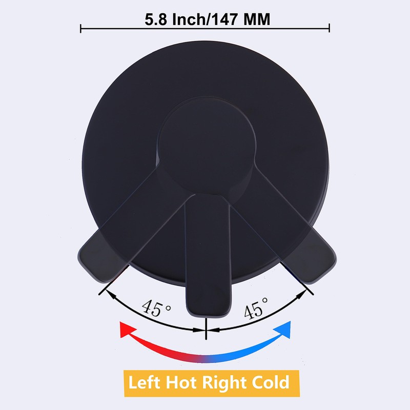 DOLGABA Single Function Shower Handle Valve Bathroom Trim Kit Rough-In