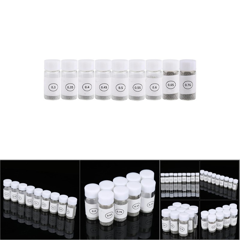 KooingTech BGA Tin Solder Ball, 9 Bottles 0.3-0.76mm Reballing Stencils,