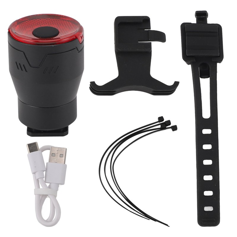 Smart Bike Tail Light Automatic On Off Rechargeable Red Back