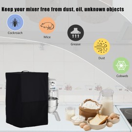 Commercial Planetary Mixer Cover, Compatible with Univex mixers，High Density Oxford Fabric (Only Cover) (60+ Quart)
