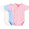Baby Boys Girls Short Sleeves Kimono Clothes Cotton Baby Side-Snap