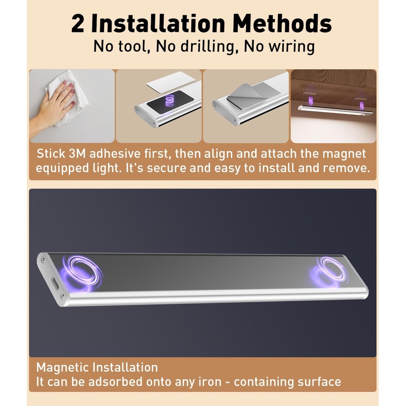 SZOKLED Motion Sensor Under Cabinet Lights, Stick on LED Under