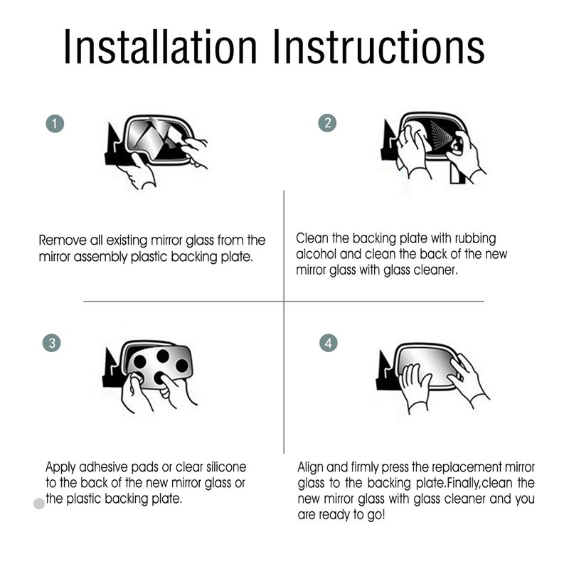 Mirror Glass Driver Side Left LH for 2003-2009 HUMMER H2