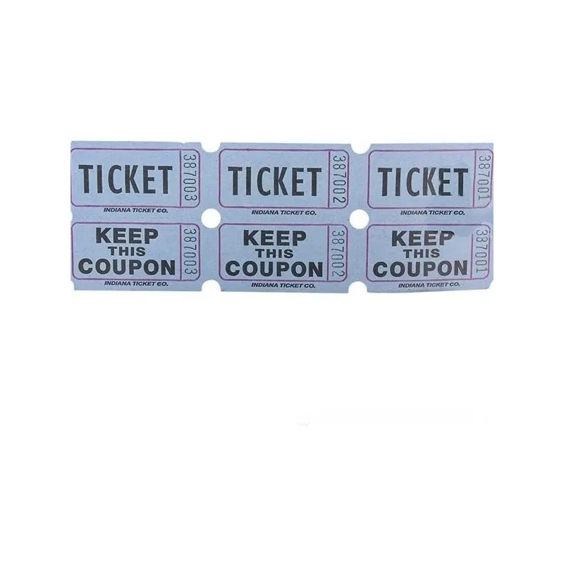 1 Rollo De 2000 Tickets Dobles, Boletos Entradas Fiesta Rifa