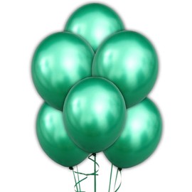 SHATCHI Metallic Colour Pearlized 12" Helium Quality Latex Balloons Birthday Wedding Anniversary Christening Christmas Communion Party Decoration Baloon, Green, 25pcs