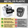 2PCS Premium One Hand Counter Clicker, Silver Metal Clicker Counter,