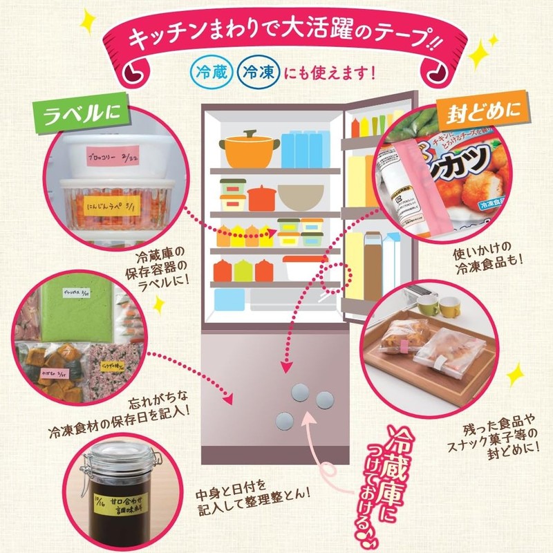 Nichiban Deer Kitchen DK-TC5 Tape Cutter, White Tape Included, Preparation,