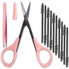 4" Curved Craft Scissors Stainless Steel Unisex Eyebrow Kit Eyebrow