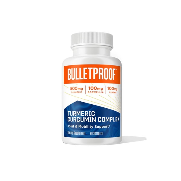 Bulletproof Turmeric Curcumin Complex Inflammation Response Softgels, 60 Count, Keto