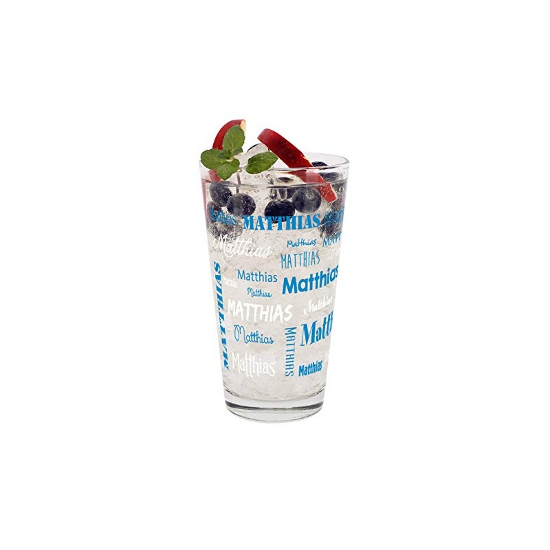 Herz & Heim® Drinking Glass with Name in Various Fonts