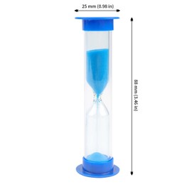 JAPCHET 40 PCS 2 Minute Plastic Hourglass Sand Timer, Blue Colored Sand Timers Small Sand Timers for Cooking, Reading and Exercising