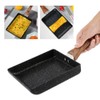 Tamagoyaki Rectangular NonStick Saucepan Black Practical Frying Pan Kitchen Supplies