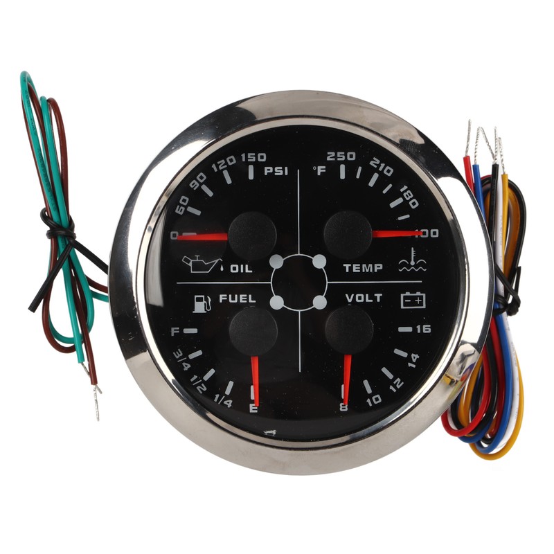 4in1 85mm Guage Multifunction Fuel Level Oil Pressure Water Temp