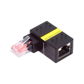 CY Adapter CAT6 UTP Male to Female 360 Degree Angled Rotating RJ45 8P8C 1000Mbps for LAN Ethernet Network