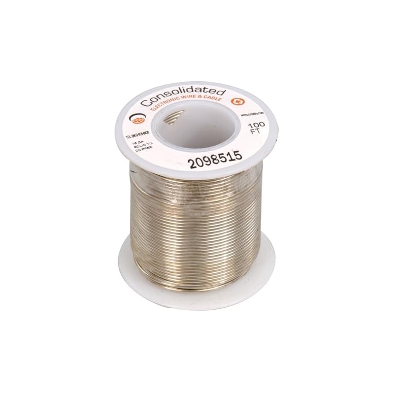 Jameco ValuePro 16 AWG Solid Tinned-Copper Bus Bar Wire 100