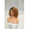 Black Textures Loose Curly Human Hair Wig, Ombre Black to