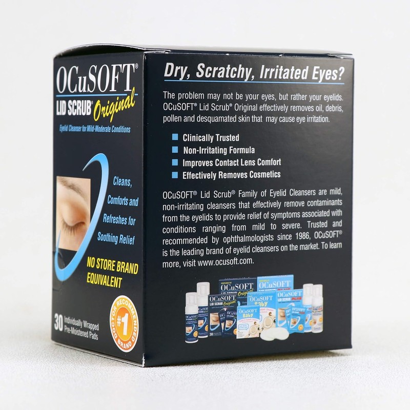 OCuSOFT Lid Scrub Original, Pre-Moistened Pads, 30 Count