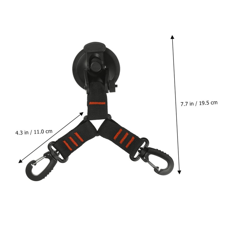 Mipcase 2Pcs Double Headed Suction Cup Hanger Durable Vacuum Hooks