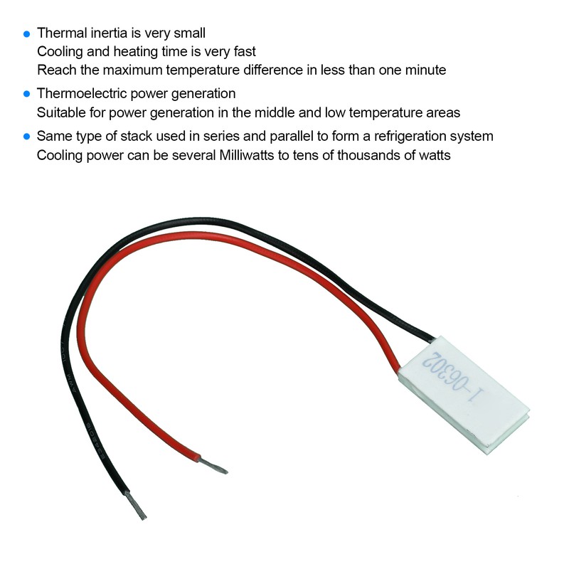 Thermoelectric Cooler Module Semiconductor Electronic Refrigeration 12.3x24.7mm TES1-06302 6V2A