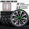 Hubcap Wheel Covers Replacement Size R15 Hub Caps Universal-Fit Steel
