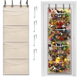 Honeyera The Original Storage for Stuffed Animals, Over Door Organizer for Stuffies, Baby Accessories, Toy Plush Storage, Breathable Hanging Storage Pockets Big Girls Toddler Large Bag