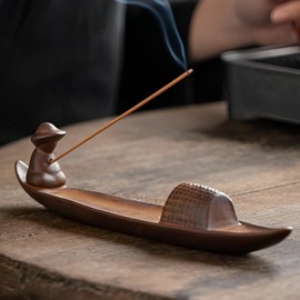 Incense Stick Holder, Ash Catcher for Meditation and Yoga, Elegant Incense Holder for Office, Home Spa, and Relaxation, Ceramic Design for a Calming Atmosphere