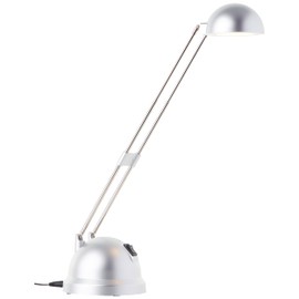 Lightbox LED Desk Lamp with Warm White Light and Rocker Switch - Swivel Table Lamp in Titanium Look - Plastic/Metal 44 cm Height