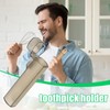 Toothpick Holder Pocket,Portable Transparent Toothpick Container | Reusable Tooth Picks