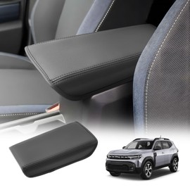 LUWU Compatible with Dacia Duster 3 2024 2025 (Models with Armrests) Centre Console Armrests Leather Car Protection Cover Interior Accessories Dacia Duster 3 Accessories (Thin)