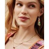 Wovanoo Natural Stone Earrings for Women Boho Triangles Dangle Drop