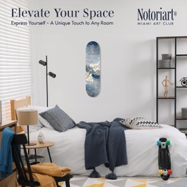 Notoriart Retro Collage Art Acrylic Wall Art Die-Cut Easy-to-Hang, 1 Panel 8" x 32", The Creation Skateboard