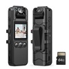 BOBLOV A26 Mini Body Camera 64GB with Rotation Lens, Tripod,