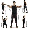 Exercise Resistance Bands Set with Handles, Ankle Straps, Door Anchor