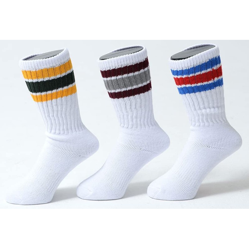 Health Knit HKAD20-SET01 Men's Unisex Socks, Elasticity, 3 PSET, B