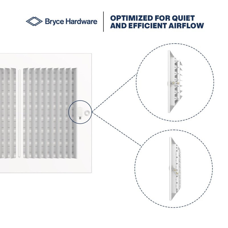 Bryce Hardware 10 x 8 Inch (Duct Opening) White Supply