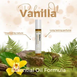 benatu Vanilla Perfume Oil Roll On for Women, Alcohol Free Eau de Parfum,Travel Size Essential Oil Body Fragrance, Long Lasting, Sweet Woody Scent, 10 ml