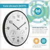 Mebus Modern Radio Wall Clock with Temperature Display and Humidity,