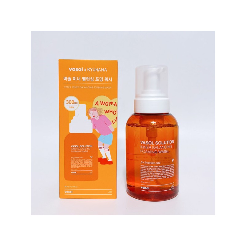 Bassol Vasol Inner Balancing Foaming Wash 150ml+150ml Refill Feminine Cleanser