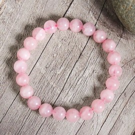 Unbranded Natural Rose Quartz 8mm Beads Healing Pink Crystal Stone Women Bracelet Gift