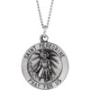 925 Sterling Silver Round Peregrine Pendant Necklace Medal 18 -