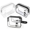3 Pcs Clear Travel Toiletries Bags, Airport Security Approved Liquid