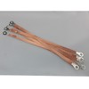 6pcs Flat Copper Braided Connecting Wire 11.8 Inch Round Hole