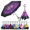 LLanxiry Windproof Inverted Umbrella, Large Reverse Umbrellas for Rain with