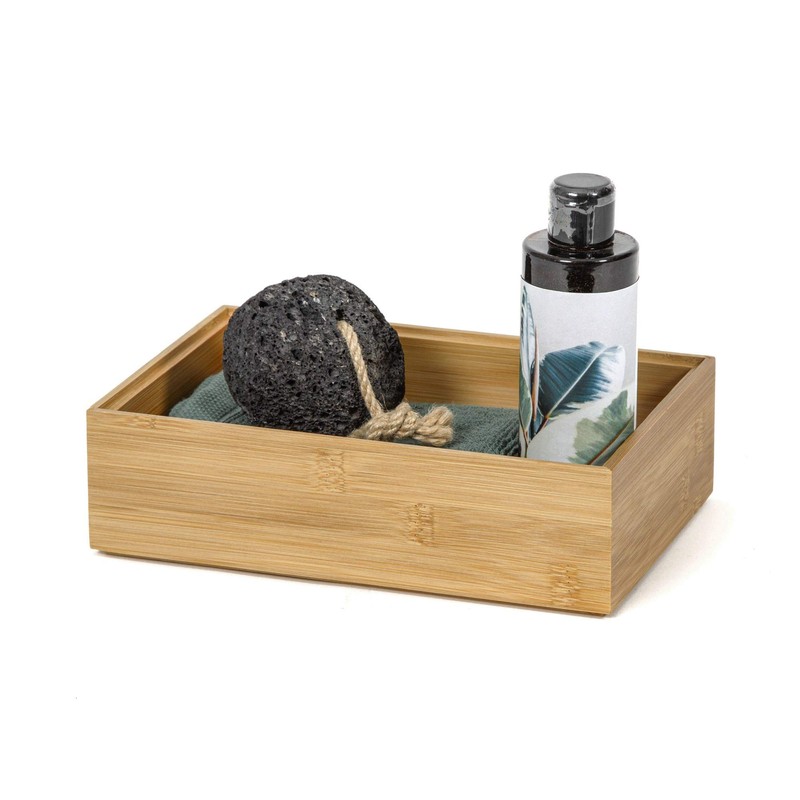 Compactor Bamboo Storage Box, Osaka Model, Rectangular, Dark Wood, 22.5