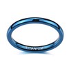 TIGRADE 2mm 4mm Blue Titanium Ring Dome High Polished Wedding