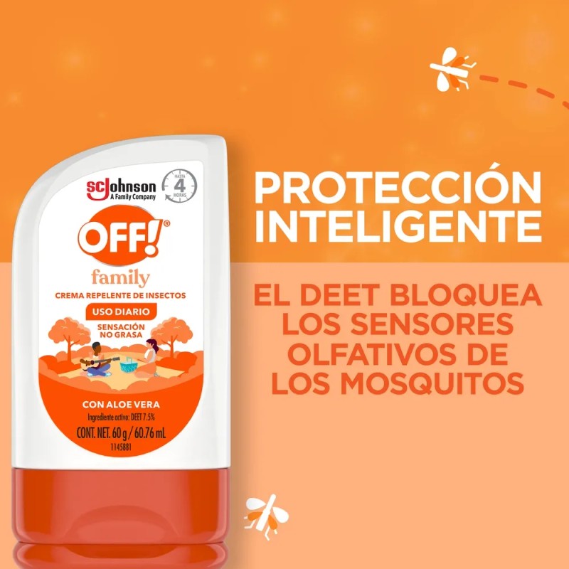 Repelente de Mosquitos en Crema OFF Family 60g