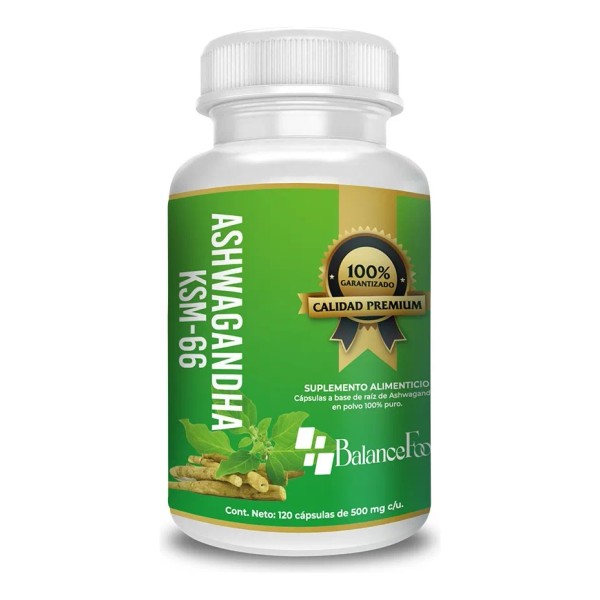 Ashwagandha 100% Raiz Natural Ksm-66 120 Caps Calidadpremium